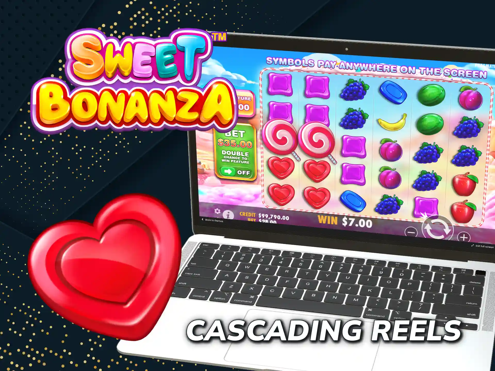 Sweet Bonanza includes special symbols and bonus rounds to boost winnings.